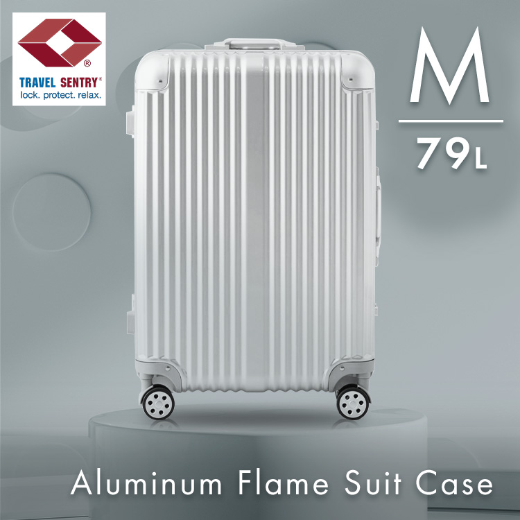 スーツケース Mサイズ キャリーケース アルミスーツケース M 79L 6kg 8