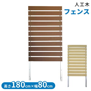 人工木ルーバーフェンス 幅80×高さ180cm 1880送料無料 フェンス 目隠し ルーバー 人工木 衝立 アルミ製 アルミボーダーフェンス 幅80cm 高さ150cm ダークブラウン ベージュ