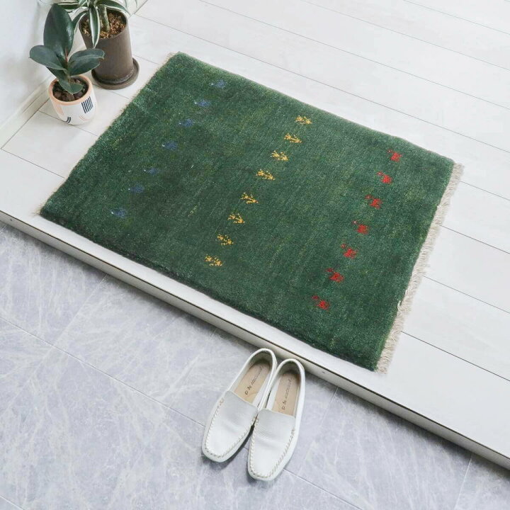 楽天市場】ギャッベ イラン製 リビングサイズ 85×64cm 手織り 天然 