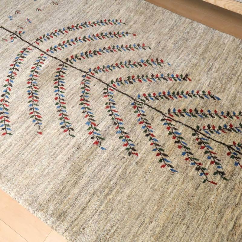 楽天市場】ギャッベ イラン製 253×172cm 手織り 天然 ウール100