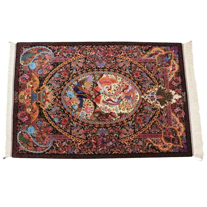 楽天市場】ペルシャ絨毯 イラン製 148×100cm 手織り 天然 シルク100 