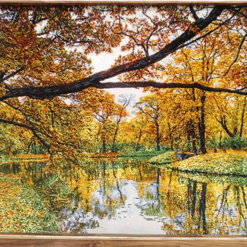 楽天市場】ペルシャ絨毯 イラン・タブリーズ 絵画 126×87cm（額縁込