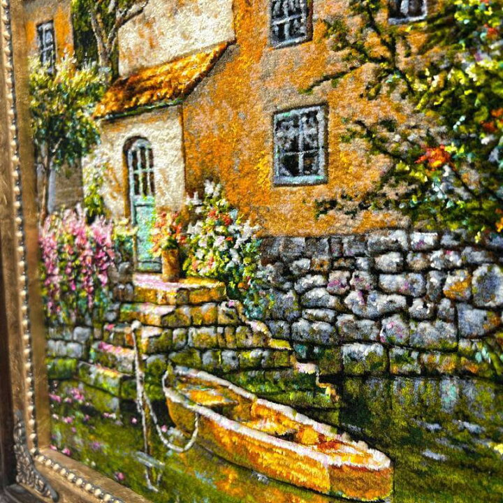 楽天市場】ペルシャ絨毯 イラン・タブリーズ 絵画 107×90cm（額縁込 