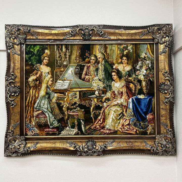楽天市場】ペルシャ絨毯 イラン・タブリーズ 絵画 125×98cm（額縁込 