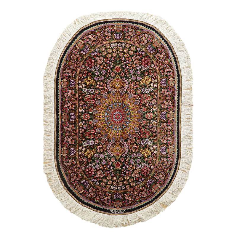 楽天市場】ペルシャ絨毯 イラン・クム シルク 100％ 89×57cm 手織り 