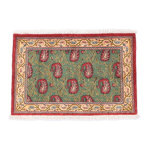 ペルシャ絨毯 イラン製 リビングサイズ 97×63cm 手織り 天然 長方形 草木染 おしゃれ かわいい モダン ナチュラル 北欧 ラグ 絨毯 マット ラグマット カーペット 高品質床暖房対応 ホットカー