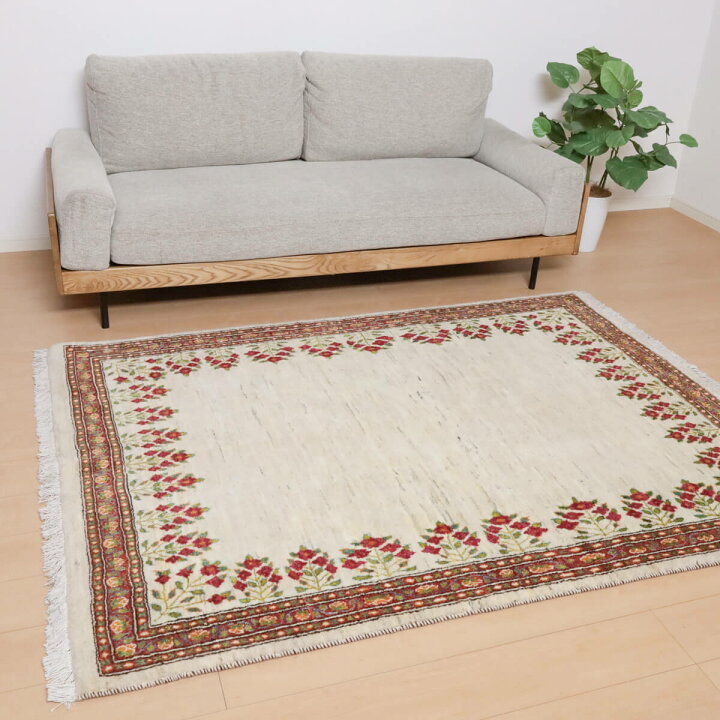 楽天市場】ギャッベ イラン製 リビングサイズ 195×148cm 手織り 天然 