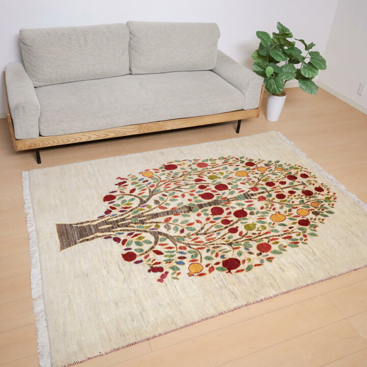楽天市場】ギャッベ イラン製 リビングサイズ 200×149cm 手織り 天然 