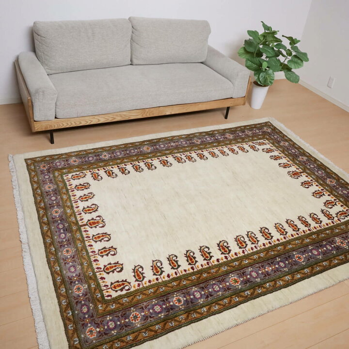 楽天市場】ギャッベ イラン製 リビングサイズ 235×177cm 手織り 天然 