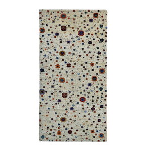 ギャッベ ルリバフ イラン製 142×73cm 手織り 最高級 天然 ウール100% 草木染 リビングサイズ モダン 北欧 ラグ 絨毯 マット ラグマット ギャベ 床暖房対応 ホットカーペット対応 (HS-11086)