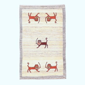 ギャッベ イラン製 リビングサイズ 126×79cm 手織り 天然 ウール100% 長方形 草木染 おしゃれ かわいい モダン ナチュラル 北欧 ラグ 絨毯 マット ラグマット カーペット ギャベ 床暖房対応 ホットカーペット対応 （HS-70124）