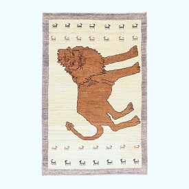 ギャッベ イラン製 リビングサイズ 127×82cm 手織り 天然 ウール100% 長方形 草木染 おしゃれ かわいい モダン ナチュラル 北欧 ラグ 絨毯 マット ラグマット カーペット ギャベ 床暖房対応 ホットカーペット対応 （HS-70126）