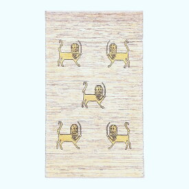 ギャッベ イラン製 リビングサイズ 131×77cm 手織り 天然 ウール100% 長方形 草木染 おしゃれ かわいい モダン ナチュラル 北欧 ラグ 絨毯 マット ラグマット カーペット ギャベ 床暖房対応 ホットカーペット対応 （HS-70131）