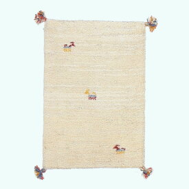 ギャッベ イラン製 リビングサイズ 58×39cm 手織り 天然 ウール100% 長方形 草木染 おしゃれ かわいい モダン ナチュラル 北欧 ラグ 絨毯 マット ラグマット カーペット ギャベ 床暖房対応 ホットカーペット対応 （HSS-70223）