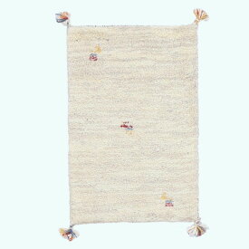 ギャッベ イラン製 リビングサイズ 58×38cm 手織り 天然 ウール100% 長方形 草木染 おしゃれ かわいい モダン ナチュラル 北欧 ラグ 絨毯 マット ラグマット カーペット ギャベ 床暖房対応 ホットカーペット対応 （HSS-70224）