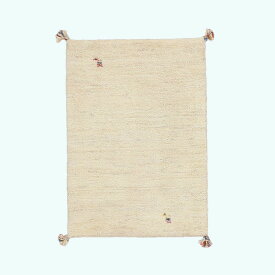 ギャッベ イラン製 リビングサイズ 85×60cm 手織り 天然 ウール100% 長方形 草木染 おしゃれ かわいい モダン ナチュラル 北欧 ラグ 絨毯 マット ラグマット カーペット ギャベ 床暖房対応 ホットカーペット対応 （HSS-70231）