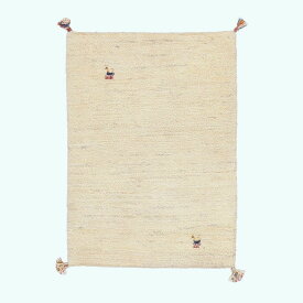 ギャッベ イラン製 リビングサイズ 87×62cm 手織り 天然 ウール100% 長方形 草木染 おしゃれ かわいい モダン ナチュラル 北欧 ラグ 絨毯 マット ラグマット カーペット ギャベ 床暖房対応 ホットカーペット対応 （HSS-70232）