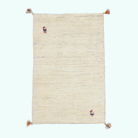 ギャッベ イラン製 リビングサイズ 90×58cm 手織り 天然 ウール100% 長方形 草木染 おしゃれ かわいい モダン ナチュラル 北欧 ラグ 絨毯 マット ラグマット カーペット ギャベ 床暖房対応 ホットカーペット対応 （HSS-70233）