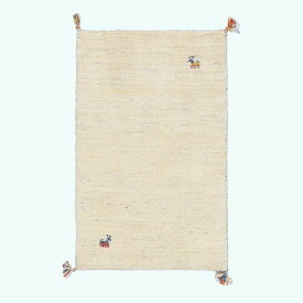 ギャッベ イラン製 リビングサイズ 87×55cm 手織り 天然 ウール100% 長方形 草木染 おしゃれ かわいい モダン ナチュラル 北欧 ラグ 絨毯 マット ラグマット カーペット ギャベ 床暖房対応 ホットカーペット対応 （HSS-70238）