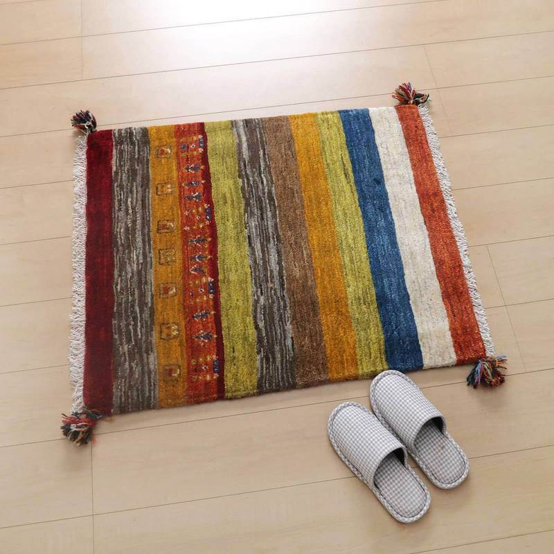 楽天市場】ギャッベカシュクリ イラン製 84×68cm 手織り 最高級 天然