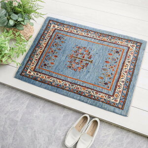 ギャッベ イラン製 リビングサイズ 92×65cm 手織り 天然 ウール100% 長方形 草木染 おしゃれ かわいい モダン ナチュラル 北欧 ラグ 絨毯 マット ラグマット ギャベ 床暖房対応 ホットカーペッ