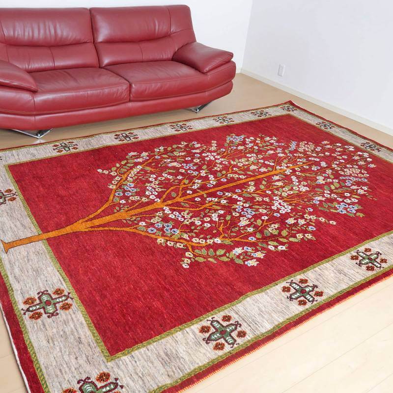楽天市場】ギャッベルリバフ イラン製 316×213cm 手織り 最高級 天然