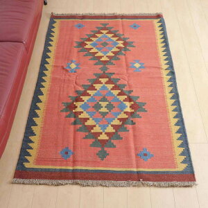 CEV[YY L rOTCY 198×122cm D O E[ 100% ėp 􂦂 _CjO xbh[ zbgJ[ybgΉ g[Ή O}bg O~ L kilim sN 