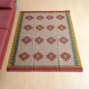 CEV[YY L rOTCY 196×150cm D O E[ 100% ėp 􂦂 _CjO xbh[ zbgJ[ybgΉ g[Ή O}bg O~ L kilim O[ 