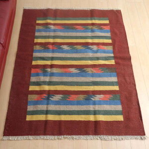 CEV[YY L rOTCY 195×155cm D O E[ 100% ėp 􂦂 _CjO xbh[ zbgJ[ybgΉ g[Ή O}bg O~ L kilim  {[