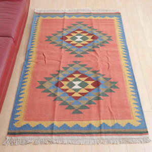 �C�����E�V���[�Y�Y �L���� ���r���O�T�C�Y 197×128cm ��D�� ���O �E�[�� 100% �ėp �􂦂� �_�C�j���O �x�b�h���[�� �z�b�g�J�[�y�b�g�Ή� ���g�[�Ή� ���O�}�b�g �O�~ �L������ kilim �s���N 