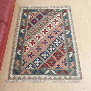 CEV[YY L ANZgTCY 150×105cm D O E[ 100% 􂦂 rO _CjO xbh[ zbgJ[ybgΉ g[Ή O}bg O~ L kilim 