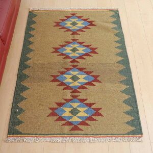 CEV[YY L ANZgTCY 141×99cm D O E[ 100% 􂦂 rO _CjO xbh[ zbgJ[ybgΉ g[Ή O}bg O~ L kilim x