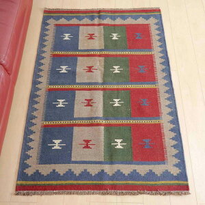 CEV[YY L ANZgTCY 157×101cm D O E[ 100% 􂦂 rO _CjO xbh[ zbgJ[ybgΉ g[Ή O}bg O~ L kilim i