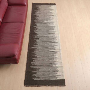 イラン・シラーズ産 キリム 細長 ランナー 289×86cm 手織り ラグ ウール 100% 洗える キッチンマット 廊下敷 ベッドサイド ロングラグ ホットカーペット対応 床暖房対応 ラグマット 絨毯 キリム
