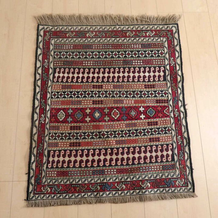 楽天市場】キリム イラン製 玄関マット92×79cm 手織り 小さめ ラグ 