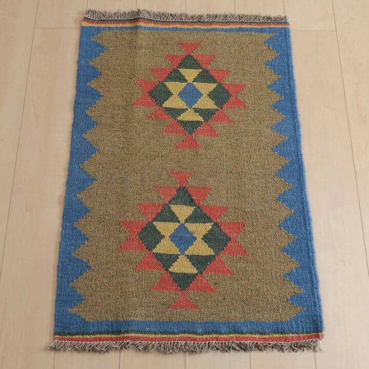楽天市場】キリム イラン製 玄関マット 95×63cm 手織り 小さめ ラグ 