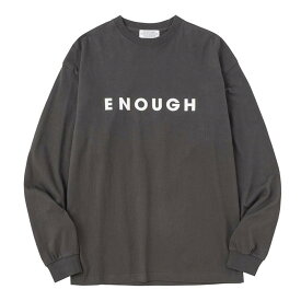 POET MEETS DUBWISE(ポエットミーツダブワイズ) ENOUGH L/S T-SHIRT SUMI [EGHLS-0615] 送料無料