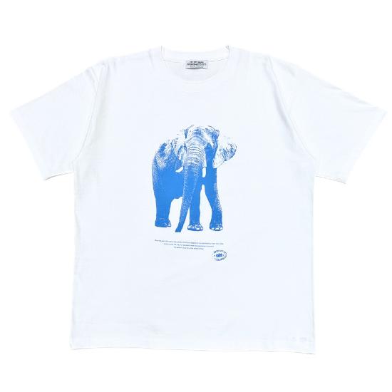 POET MEETS DUBWISE(ポエットミーツダブワイズ) Elephant Photo T-Shirt プリント (全2色) [ELFTS-0369]