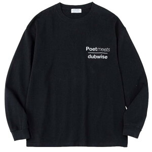 POET MEETS DUBWISE (�|�G�b�g�~�[�c�_�u���C�Y) PMD STAMP LOGO OVERSIZED L/S T-Shirt -BLACK- [PMDLS-0651] �I�[�o�[�T�C�Y�����O�X���[�uTee ��������