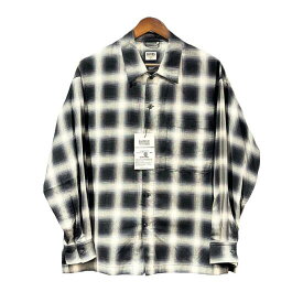 BARNS OUTFITTERS ( バーンズ アウトフィッターズ ) Ombre Check Shirt (オンブレチェックシャツ） [BR-24140] BLACK