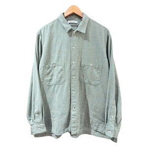 CATTA�i�J�b�^�jW POCKET SHIRT -MELANGE CHANBRAY- Green �_�u���|�P�b�g�V���c �������W �V�����u���[ �O���[�� ��������