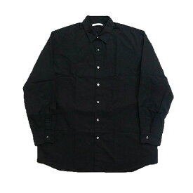 CATTA（カッタ） REGULAR FIT GATHER SHIRTS-TYPEWRITER(BLACK) レギュラーフィットギャザーシャツ-タイプライター ブラック