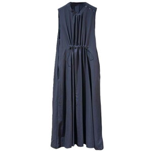 ITOCHI (�C�g�`) Nylon twill gathered sleeveless dress -Charcoal- [itOP04-20] �m�[�X���[�u �h���X �����s�[�X ��������