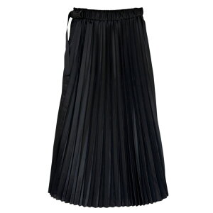 ITOCHI (�C�g�`) Polyester twill half way accordion pleated skirt BLACK [itSK08-20] ��������