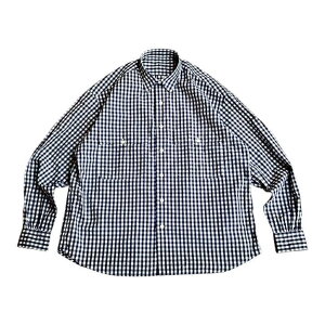 PORTER CLASSIC (�|�[�^�[�N���V�b�N) ROLL UP GINGHAM CHECK SHIRT -NAVY- ���[���A�b�v�M���K���`�F�b�N�V���c �l�C�r�[ [PC-016-3355]