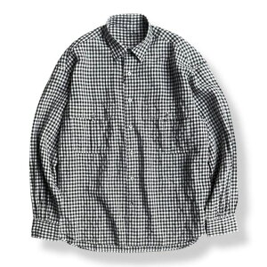 PORTER CLASSIC ( �|�[�^�[�N���V�b�N ) ROLL UP LINEN GINGHAM CHECK SHIRT [PC-016-3978] ���[���A�b�v���l���M���K���`�F�b�N�V���c �S����������