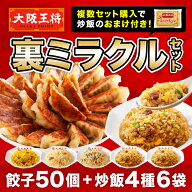 【おまけ特典★2880円OFFクーポン！7360円→4480円】＜大阪王将 裏ミラクルセット＞炒飯6袋＋餃子50個 送…