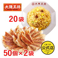 【半額クーポンで16660円→8330円】＜大阪王将 自慢の肉餃子100個＆直火炒めチャーハン20袋 特製セット＞…