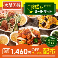 【1,460円OFFクーポン！5,440円→3,980円】＜大阪王将 サクッと！お試しミールキット2人前3日分（1人前66…