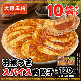 ＜大阪王将 羽根つきスパイス肉餃子10袋セット＞ 冷凍食品 餃子 冷凍餃子 お取り寄せ グルメ